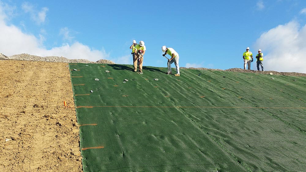 Steep Slope Armoring Erosion Control